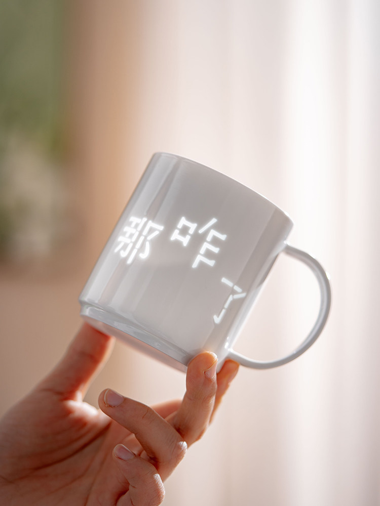 WENO°丨富玉陶瓷创意文字马克杯高颜值家用礼品杯