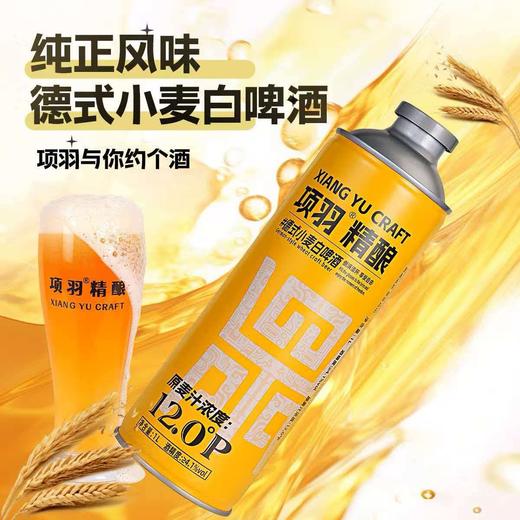 【来自项王故里 醇厚鲜爽 麦香浓郁】项羽精酿德式小麦精酿啤酒（原麦汁12°P 整箱1L*6桶） 商品图3