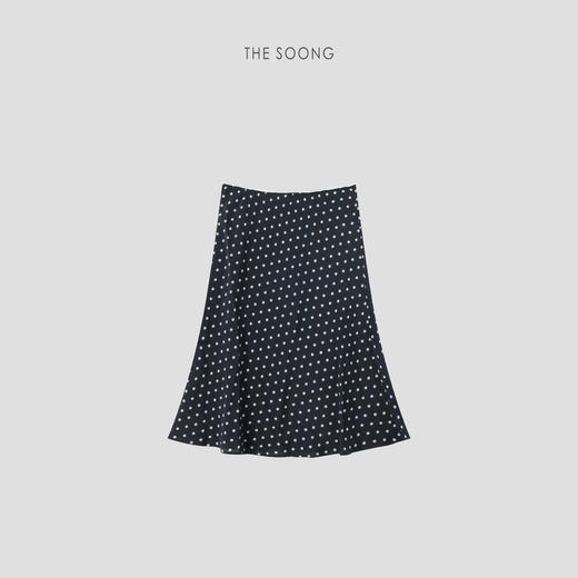 THESOONG|"法式优雅"100%桑蚕丝垂坠感波浪边A字鱼尾半裙9084 商品图3