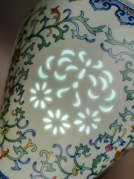 富玉呈祥丨富玉青花玲珑景德镇陶瓷花瓶摆件客厅插花玄关家居好物轻奢高级感 商品图3