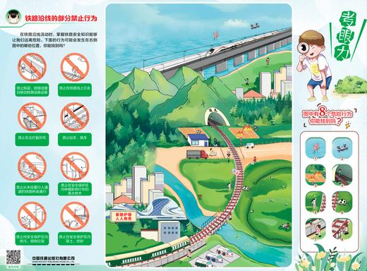 6977474720106铁路沿线危险行为磁力板 商品图0