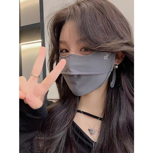 夏季冰丝护眼角防晒口罩女3d立体防紫外线遮全脸面部防护透气面罩 商品图2