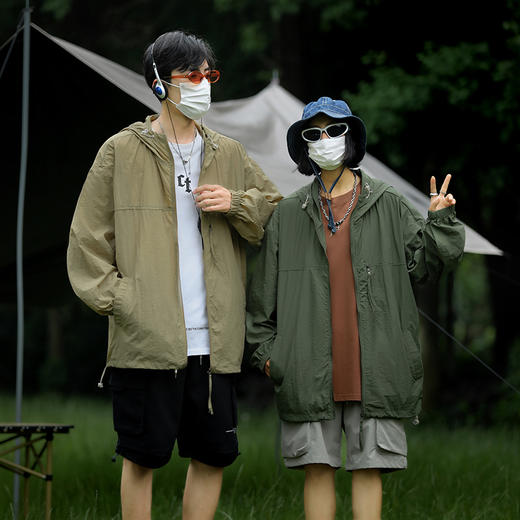 LUCKY DEER幸运鹿UPF50+防水防晒衣男女情侣透气防紫外线皮肤衣连帽春夏防晒服装外套 商品图0
