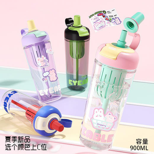 【小茶日记】网红双饮杯茶水分离杯吸管直饮杯男生女生户外便携防漏夏季杯子 商品图0