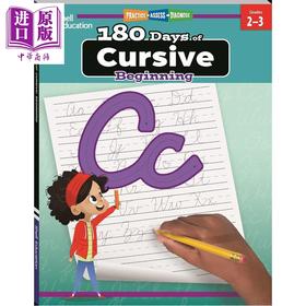 【中商原版】180 Days of Cursive Beginning 180天练习册 连笔字书写入门 2-3年级 家庭教育课堂学习活动英文原版进口图书