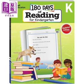 【中商原版】180 Days Reading for Kindergarten 2nd Ed 180天练习册阅读系列 幼儿园 第二版 英文原版进口 课堂学习家庭教育