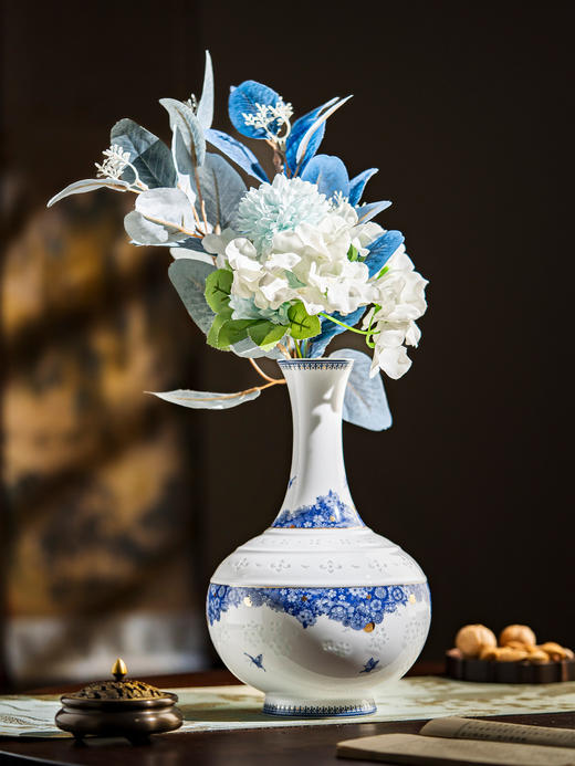 富玉呈祥 |  富玉陶瓷景德镇青花瓷花瓶摆件客厅插花装饰品轻奢高级感家居好物 商品图3