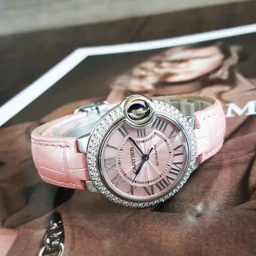 【95新】Cartier卡地亚WSBB0002自动机械机芯33mm（女款）蓝气球系列精钢/后镶钻石表圈   300426NJS23 商品图4