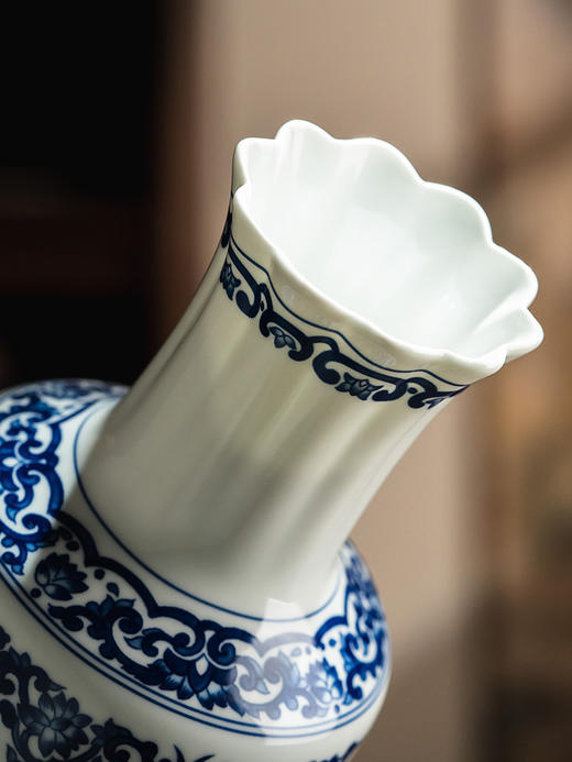 富玉呈祥丨 富玉陶瓷花瓶摆件客厅插花轻奢高级感超好看玄关桌面电视柜装饰品 商品图3