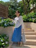 💙克莱因蓝碎花半裙 + 手绘白T罩衫 商品缩略图0