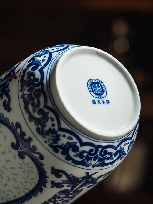 富玉呈祥丨 富玉陶瓷花瓶摆件客厅插花轻奢高级感超好看玄关桌面电视柜装饰品 商品图4