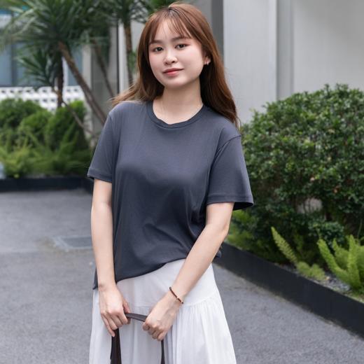 菜菜家100支匹马棉短袖T恤|高支高密匹马棉+液氨工艺，无侧缝设计，五色可选 商品图4