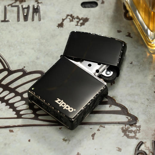 TM2553335261 Zippo 【送礼好物】打火机正版黑冰双面唐草精雕时尚收藏男士生日礼物 商品图4
