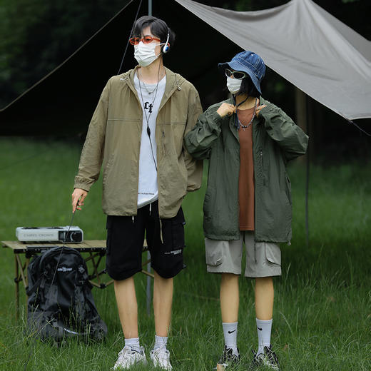 LUCKY DEER幸运鹿UPF50+防水防晒衣男女情侣透气防紫外线皮肤衣连帽春夏防晒服装外套 商品图1