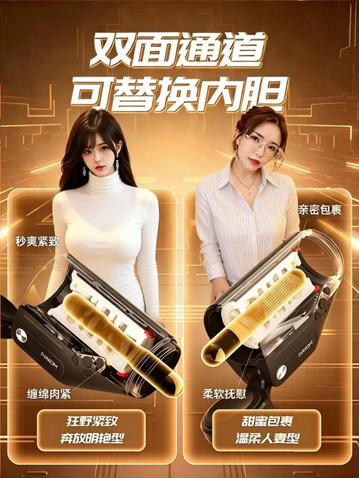 SVAKOM司沃康 冥神飞机杯 伸缩震蛋 商品图4