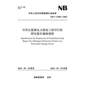 可再生能源电力制氢工程可行性研究报告编制规程（NB/T 11896—2025）