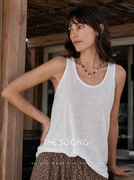 THESOONG|"棉麻新感"100%长绒棉水洗绉组织肌理感背心9078 商品图1