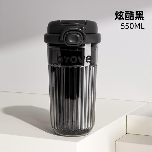 【小茶日记】咖啡杯饮水杯夏季弹盖双饮吸管杯男女学生高颜值便携随手水杯 商品图3
