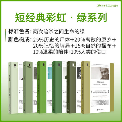 短经典彩虹·绿系列：两次暗杀之间/回忆，扑克牌/命若飘蓬/他们自在别处/奇山飘香/当我们谈论安妮·弗兰克时我们谈论什么（共6册） 商品图0