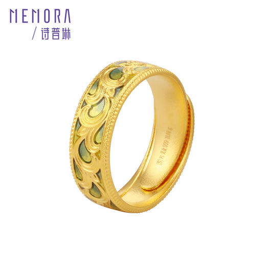 【新品首发】足金古法卷草纹情侣活口戒指【按克计价黄金2】MEMORA诗普琳GL219901、GL219902 商品图7