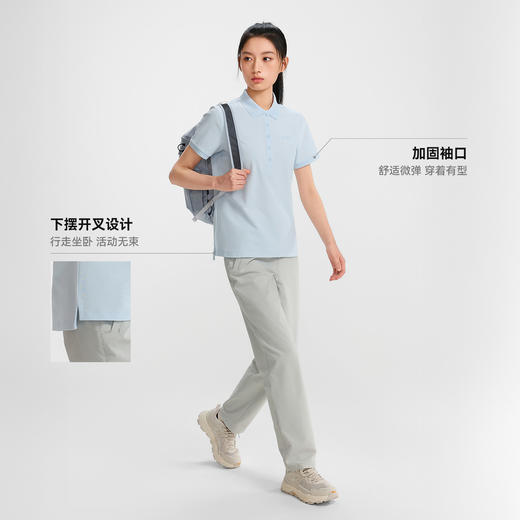 伯希和户外速干T恤女夏季新款吸湿速干POLO衫防晒凉感抑菌短袖男 商品图3