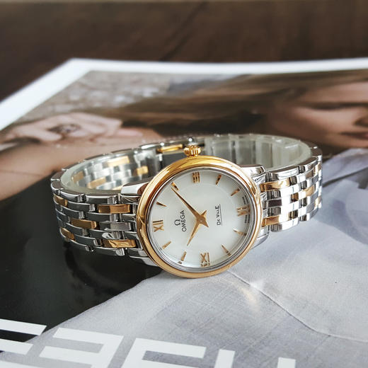 【95新】OMEGA 欧米茄424.20.27.60.05.001石英机芯27MM（女款）DE VILLE 碟飞系列 精钢/18K黄金290426TJ17 商品图4