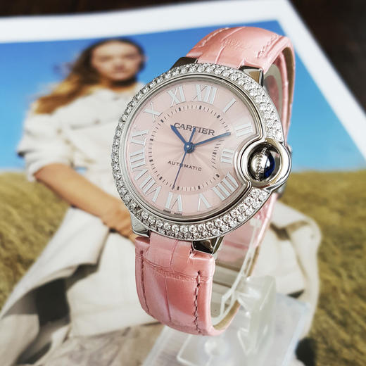 【95新】Cartier卡地亚WSBB0002自动机械机芯33mm（女款）蓝气球系列精钢/后镶钻石表圈   300426NJS23 商品图1