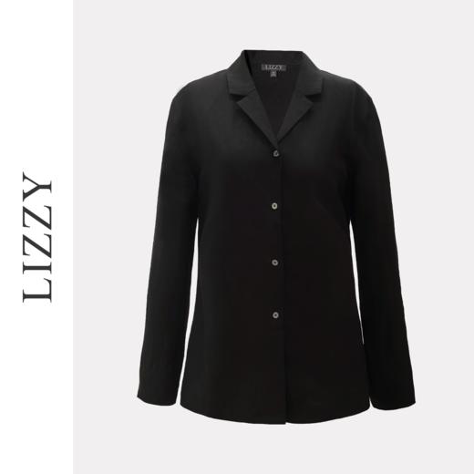2026LIZZY亚麻天丝西装领老钱风纯色长袖衬衫外套两穿春夏女8193 商品图5
