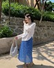💙克莱因蓝碎花半裙 + 手绘白T罩衫 商品缩略图7