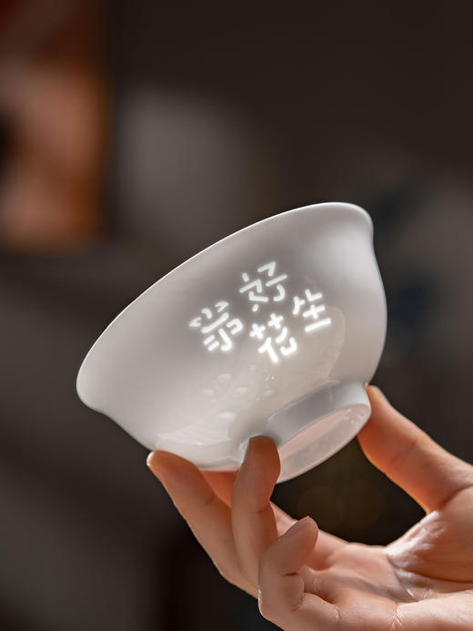 富玉丨富玉陶瓷景德镇高温白瓷餐具家用中式玲珑饭碗面碗盘子组合装送礼 商品图0