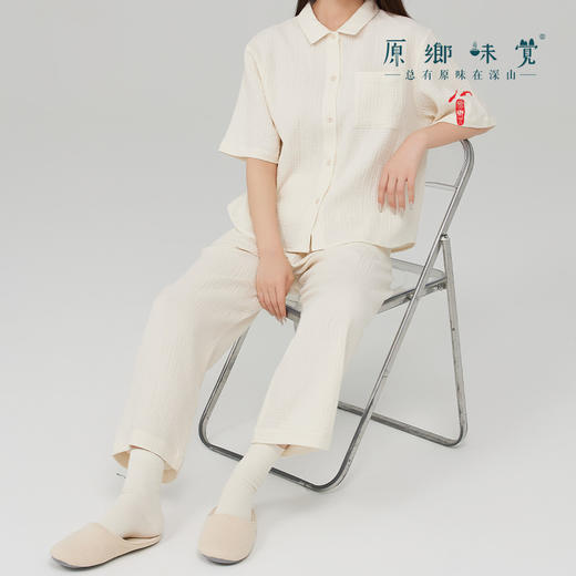 【女士家居服】素道有机彩棉-女士五分袖，九分裤家居服（基地直发-申通包邮），来自敦煌，品牌：素道【合作生产，公平贸易】 商品图4