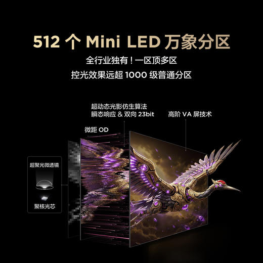 【FFALCON雷鸟】98鹤6 Plus 26款98英寸超高刷 QD-MiniLED 512个万象分区安桥2.1Hi-Fi音箱平板电视98R69APlus 98英寸 商品图8