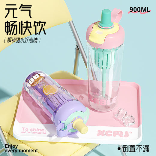 【小茶日记】网红双饮杯茶水分离杯吸管直饮杯男生女生户外便携防漏夏季杯子 商品图1