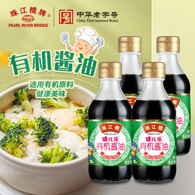 珠江桥牌 健儿乐金装有机酱油 200mlX4瓶