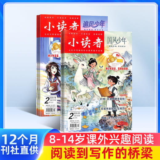小读者追风少年+国风少年（原爱读写+阅世界）杂志组合  全年订阅共24期 小学生儿童文学8-14岁少儿课外阅读书籍 商品图0