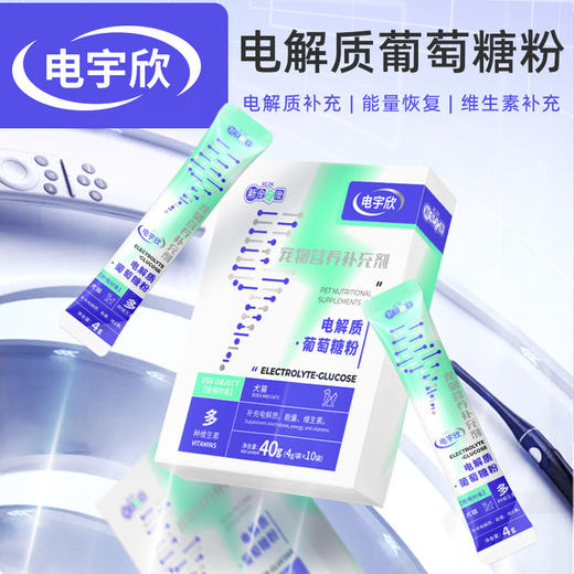 新宠之康电宇欣电解质葡萄糖粉40g猫咪狗狗通用营养补充电解质粉 商品图0