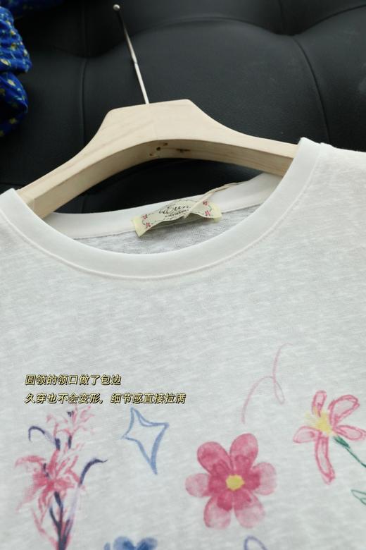💙克莱因蓝碎花半裙 + 手绘白T罩衫 商品图9