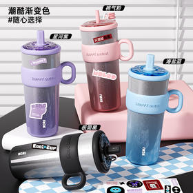 【小茶日记松弛主义】学生高颜值不锈钢大容量保暖保冷双饮吸管杯茶水分离水杯