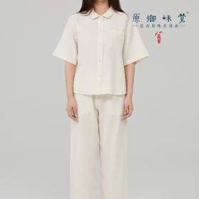 【女士家居服】素道有机彩棉-女士五分袖，九分裤家居服（基地直发-申通包邮），来自敦煌，品牌：素道【合作生产，公平贸易】