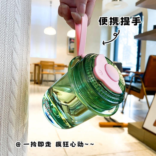 【快乐一夏】夏季新款大容量食品级塑料水杯学生上学男女户外运动便携水杯 商品图3