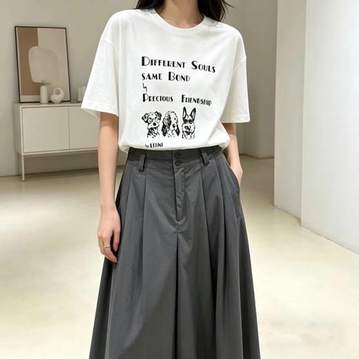 麦M同款宽松显瘦高腰阔腿休闲裤裙 商品图1