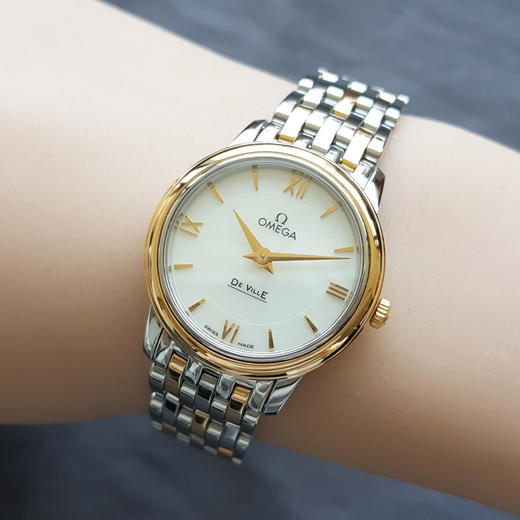 【95新】OMEGA 欧米茄424.20.27.60.05.001石英机芯27MM（女款）DE VILLE 碟飞系列 精钢/18K黄金290426TJ17 商品图7