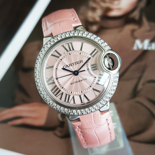 【95新】Cartier卡地亚WSBB0002自动机械机芯33mm（女款）蓝气球系列精钢/后镶钻石表圈   300426NJS23 商品图3