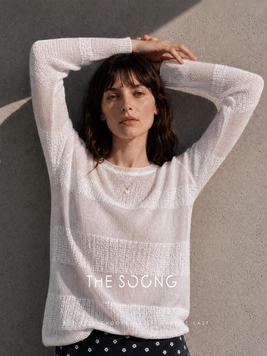 THESOONG|"夏日冰凉感"桑蚕丝和纸纱混纺慵懒风圆领针织罩衫9086 商品图6