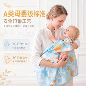 nmay 艺术家联名款婴儿包巾 新生儿A类无刺激包巾浴巾盖毯100*100cm