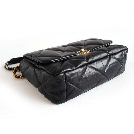 【95新】CHANEL香奈儿19bag系列AS1162 B03930 94305黑金羊皮Maxi 19Bag链条包手提单肩包女士140526AK08 商品图5