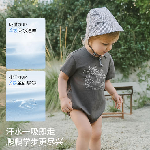 【宝宝服饰】EMXEE嫚熙婴童冰薄荷透气包屁衣 商品图3