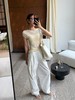 THESOONG|"干爽轻盈"经典轻量舒适质感阔腿松紧中腰休闲裤BKZ7456 商品缩略图3
