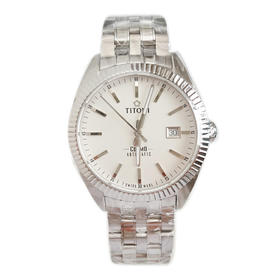 【全新】TITONI 梅花879 S-606自动机械机芯日期显示41MM（男款）Cosmo 宇宙系列精钢170426NJ100