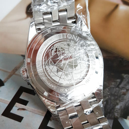 【全新】TITONI 梅花879 S-606自动机械机芯日期显示41MM（男款）Cosmo 宇宙系列精钢170426NJ100 商品图7
